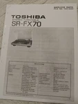 Toshiba SR-FX70 Turntable Service Manual Photocopy. Fixed Price $24.99.