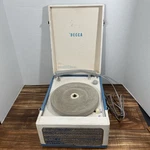 Vintage Blue Decca Portable Record Player DPS-10 Powers No Needle See Video. Fixed Price $31.50.