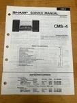 Sharp CMS-4 SG-4 Turntable Stereo Combo Service Manual Vintage Oem Diagrams. Fixed Price $24.99.