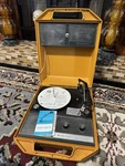 Vintage Truetone Record Player Orange Handled Case New. Fixed Price $100.00.