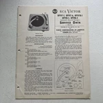 Rca Victor Automatic Record Changers Models RP1971, RP1976 Service Data 1954. Fixed Price $7.19.