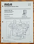 Vintage Rca Phonograph Service Data Vpp 20 Record Player Changer 1970. Fixed Price $14.95.