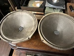 Two Square Magnet Magnavox Drivers Speakers 12 Inch From Console Tested Working. Fixed Price $50.00.
