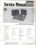 Panasonic Service Manual For SE-4440C. Fixed Price $22.99.