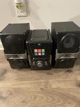Home Stereo System W/ Dual Speakers Usb, Fm Radio Compact Audio Bluetooth. Fixed Price $75.99.