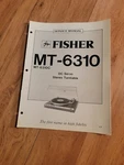 Fisher Mt 6310 Turntable Service Manual Repair. Fixed Price $19.99.