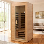 Far Infrared Indoor For Person Home Saunas Cabinet Hemlock Detox 1290W. Fixed Price $1050.00.