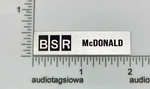 Bsr Mcdonald Turntable Logo Badge For Dust Cover Plinth Custom Made Aluminum. Fixed Price $8.95.