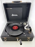 Antique Large Decca Gramophone Turntable Working -with Shellac Record Serenade. Fixed Price $345.00.
