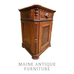 Antique Victorian Marble Top Half Commode - C. 1900S Nightstand #22592. Fixed Price $507.00.