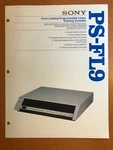 Original Marketing Brochure Sony PS-FL9 Turntable D622. Fixed Price $17.95.