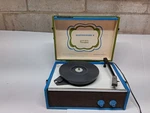 Vintage Columbia Masterwork Solid State Phonograph Record Player. Fixed Price $20.00.