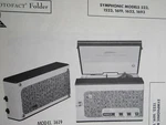 Symphonic 1523, 1619, 1623, & 1693 Phonograph Record Player Photofact. Fixed Price $6.50.