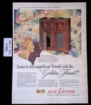 1946 Rca Victor Victrola Radio-phonograph "golden Throat" Cabinet Print 45371. Fixed Price $9.97.