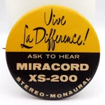 Vintage Miracord XS-200 Turntable Pinback Button Store Employee Advertising. Fixed Price $19.95.