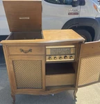Motorola SK17W Stereo Console Record Player Radio Custom Drexel Cabinet. Fixed Price $149.99.