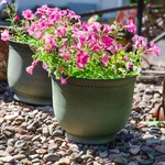 Michael Metal Planter - 14.5 In Matte Sage Set Of 2 By Sunnydaze. Fixed Price $84.67.