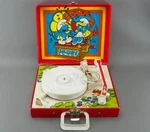 Vintage 1982 Vanity Fair Kidde #129 Red Smurfs Portable Record Player Turntable. Fixed Price $59.97.