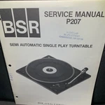 Bsr P207 Turntable Service Manual Original. Fixed Price $29.99.