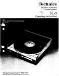 Technics SL-3 Turntable Owners Instruction Manual Reprint. Fixed Price $22.24.