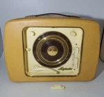 Vintage Majestic Port Fone Record Player Damaged Not Working 14"X 10"X 5". Fixed Price $208.97.