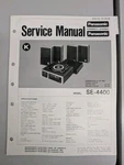 Panasonic Model SE-4400 Compact Stereo Service Manual D-5357. Fixed Price $54.95.