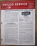1947 Vintage Original Philco Model 48-1200 Record Player Service Manual. Fixed Price $15.00.