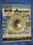 Nos Vintage Webcor Knob Phonograph Speed Control 168 170 171 172 1931 1941 1942. Fixed Price $24.99.