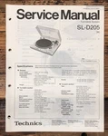 Technics / Panasonic SL-D205 Turntable Service Manual *original*. Fixed Price $29.97.