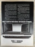 Sony EX-2K Stereo System Turntable Cassette Player 1976 Vintage Print Ad. Fixed Price $8.09.