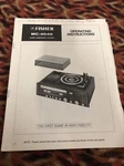Fisher MC-4040 Operating Instructions Audio Component System. Fixed Price $19.00.