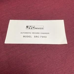 Genuine Jvc Nivico SRC700U Automatic Record Changer Turntable Instruction Manual. Fixed Price $8.99.