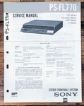 Sony PS-FL770 Record Player / Turntable Service Manual *original*. Fixed Price $29.97.