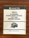 Sanyo Gxt 4650 Stereo Music System Service Manual *original*. Fixed Price $14.98.