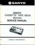 Vintage Sanyo Model RD-4300 Cassette Tape Deck Service Manual. Fixed Price $10.69.