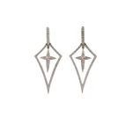 Stephen Webster 0.34CTW Diamond Cross Convertible Dangle Drop Earrings 18K. Fixed Price $1800.00.