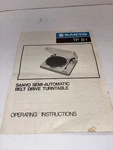 Vintage Sanyo Tp B1 Turntable Original Operating Instructions Belt Drive. Fixed Price $14.40.