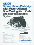 1979 Audio Technica AT30E Stereo Phono Cartridge Dealer Promo Sheet Hifi Mc Lp. Fixed Price $16.50.