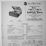 Rca Victor Models 6-EMP-1A 6-EMP-1B Record Player Service Manual 1955. Fixed Price $8.55.