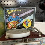 Vintage 1978 Superman Record Player Phonograph - Tested Works W/ Original Box. Fixed Price $125.00.