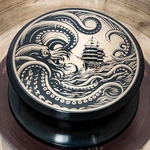 Vinyl Record Weight. The Kraken Sea Monster Engraved Aluminum Turntable. Fixed Price $41.99.