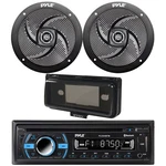 Pyle Usb Marine Bluetooth Cd Radio, Cover, 2X 5.25" 180W Black Boat Speakers. Fixed Price $134.49.