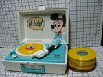 Vintage Mickey Mouse #RP3122A Player And 49 Records Fair Condition. Fixed Price $75.00.