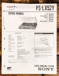 Sony PS-LX52Y Record Player / Turntable Service Manual *original*. Fixed Price $19.97.