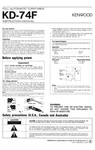 Kenwood KD-74-F Turntable Owners Instruction Manual. Fixed Price $22.24.