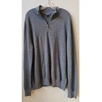 Brooks Brothers Cotton Blend Long Sleeve 1/4 Zip Pullover Sweater Gray Mens Xl. Fixed Price $44.00.