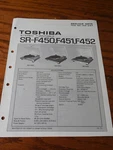 Toshiba SR-F450 F451 F452 Turntable Service Mnl. Fixed Price $25.00.