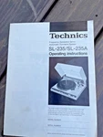 Original Technics SL-235/SL235A Turntable Operating Instructions Manual. Fixed Price $11.00.
