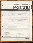 Yamaha P-31U Record Player / Turntable Service Manual *original*. Fixed Price $24.97.