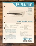 Sony PS-FL5C Record Player / Turntable Service Manual *original*. Fixed Price $24.97.